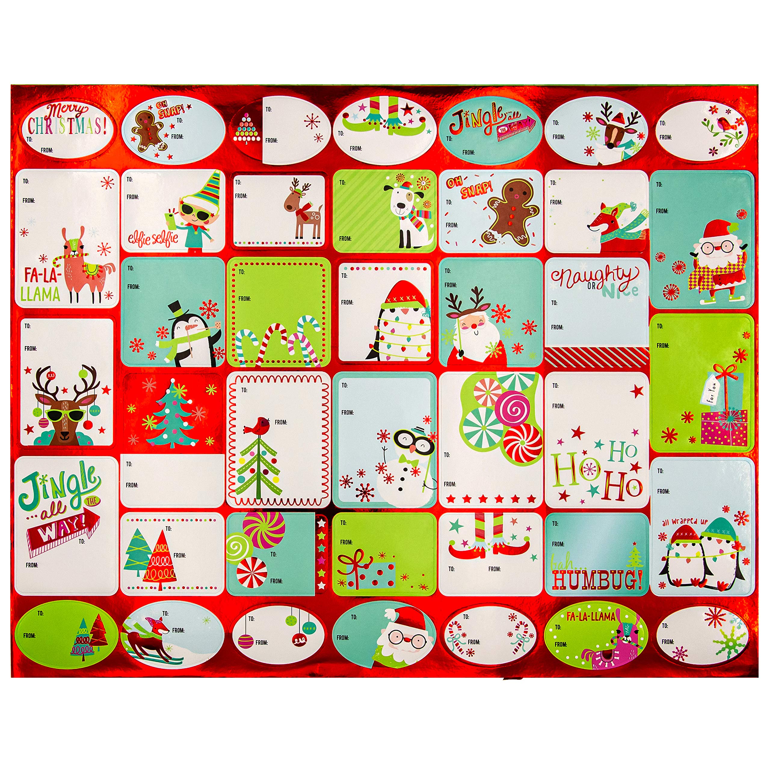 Paper Craft Deluxe Holiday Self Adhesive Gift Labels - 120 Count - Juvenile