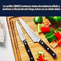 Vista 6 de HENCKELS Solution - Juego de cuchillos súper afilados de 7 piezas, cuchillo de chef, cuchillo de pan, ingeniería alemana respaldada por más de 100