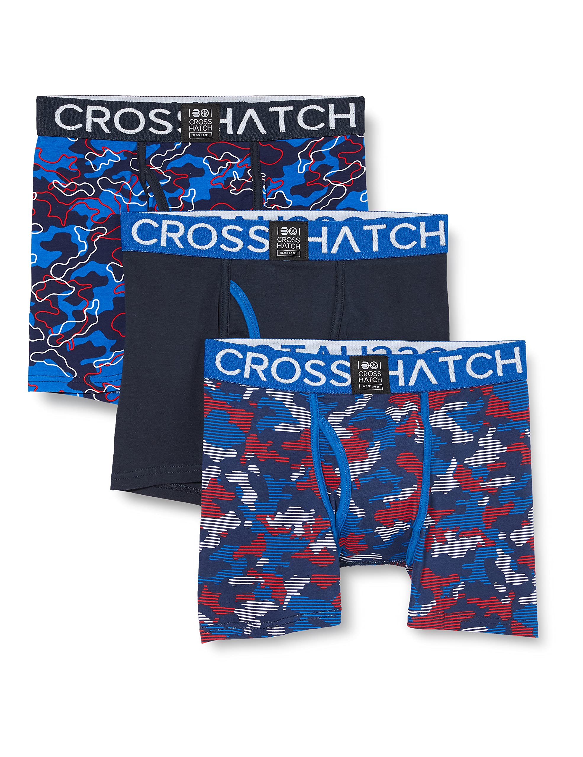 Crosshatch 3 & 5 Pack Men's Boxers, Mens Underwear Multipack, Cotton Trunks Briefs S, M, L, XL, XXL,XXXL by Clothing247
