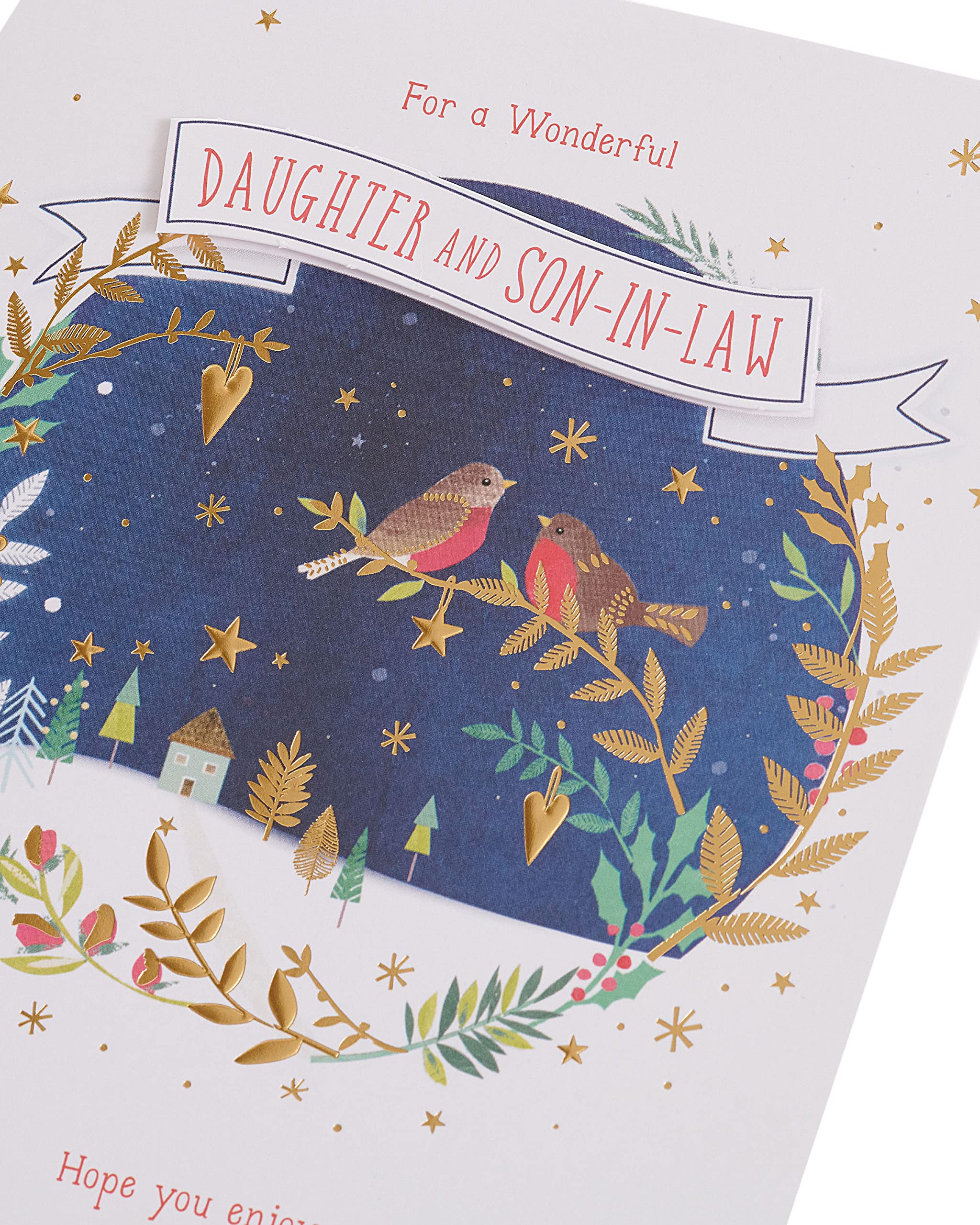Daughter & ... Multi Caption Christmas Greeting Card with Stick On Captions 648031, Daughter & Multi Caption, 15cm x 23cm - Image 4