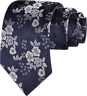 3.15"(8cm) Fashion Floral Ties Mens Woven Jacquard Necktie for Wedding