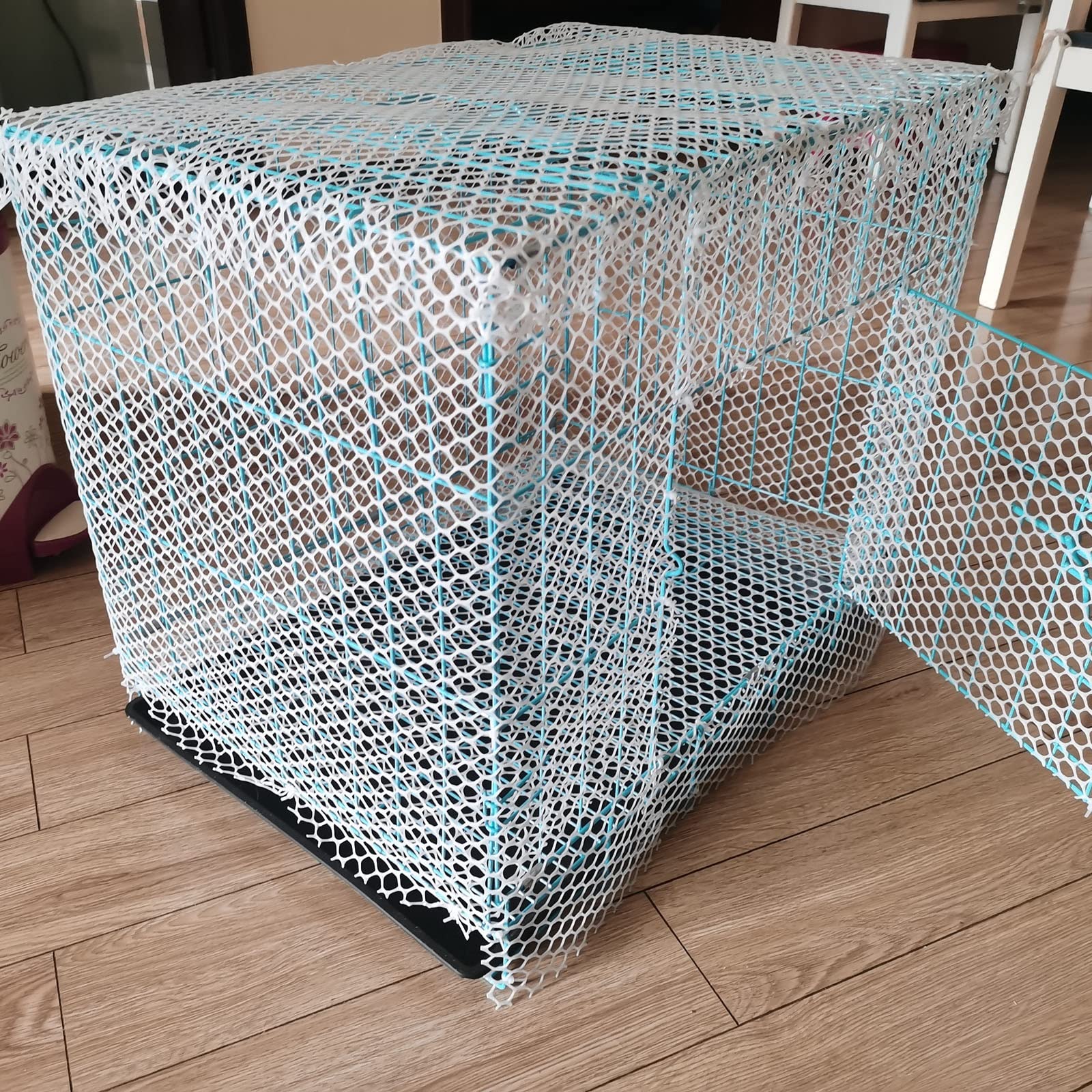 Rotolo di rete di sicurezza per esterni, per giardino, balcone, patio, catio e scale, recinzione a rete anti-caduta bianca per bambini, gatti e cani, barriera protettiva resistente.