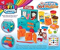 Vista 2 de Softee Dough Pet Care Vet Mobile Playset, juguete para modelar masa para niños a partir de 3 años CRA-Z-Art