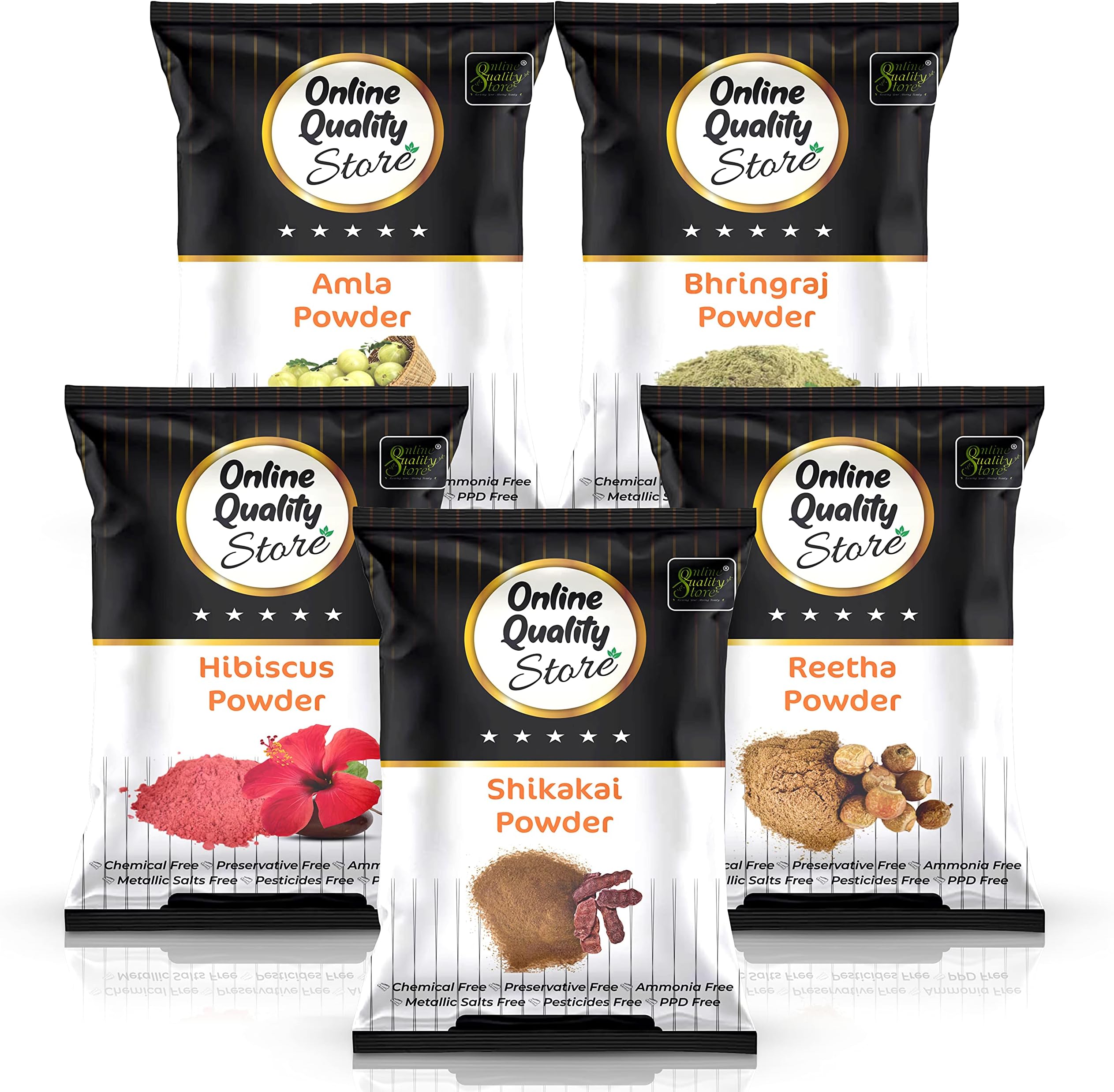 Online Quality Store Amla Reetha Shikakai Bhringraj and Hibiscus Powder for Hair |hair mask |hair pack for dry and frizzy hair |,Ritha|Soapnuts|Aritha|Indian Gooseberry powder |organic Bhringraj Powder |gudhal powder |gudhal fool powder ,400g