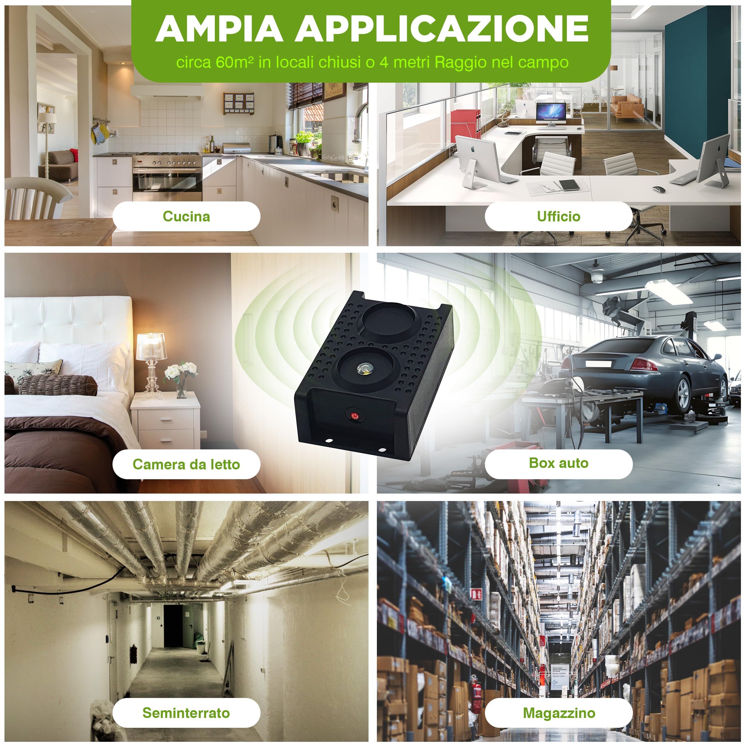ISOTRONIC repellente martore luce LED ultrasuoni batteria auto soffitta garage casa protezione topi ratti ghiri 3 pezzi efficace interno esterno difesa dissuasore stop parassiti mobile sicurezza