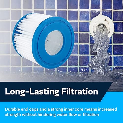 Miniatura 4 de SpiroPure Cartucho de repuesto para BestWay Coleman SaluSpa Type VI 90352E 90424E Intex Type VI Hot Tub Spa Pool Cartucho de repuesto (paquete de 12)