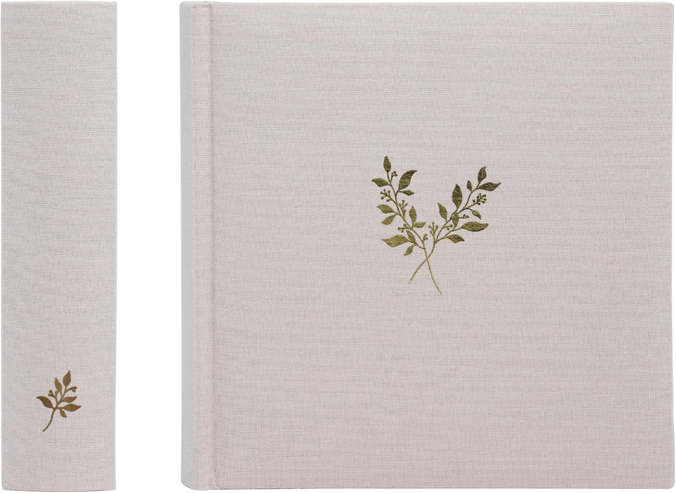 Elegant Linen Photo Album - 200 Acid-Free Pockets for 4x6 Pics - Perfect for Weddings & Gifts