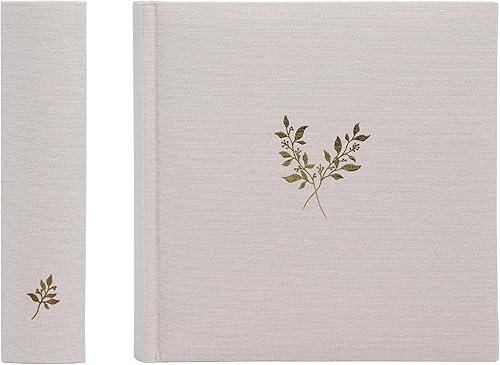 Álbum de fotos de lino de lujo con bolsillos seguros para fotos, encuadernado tradicional, 200 bolsillos para fotos de 4 x 6, libro de fotos para