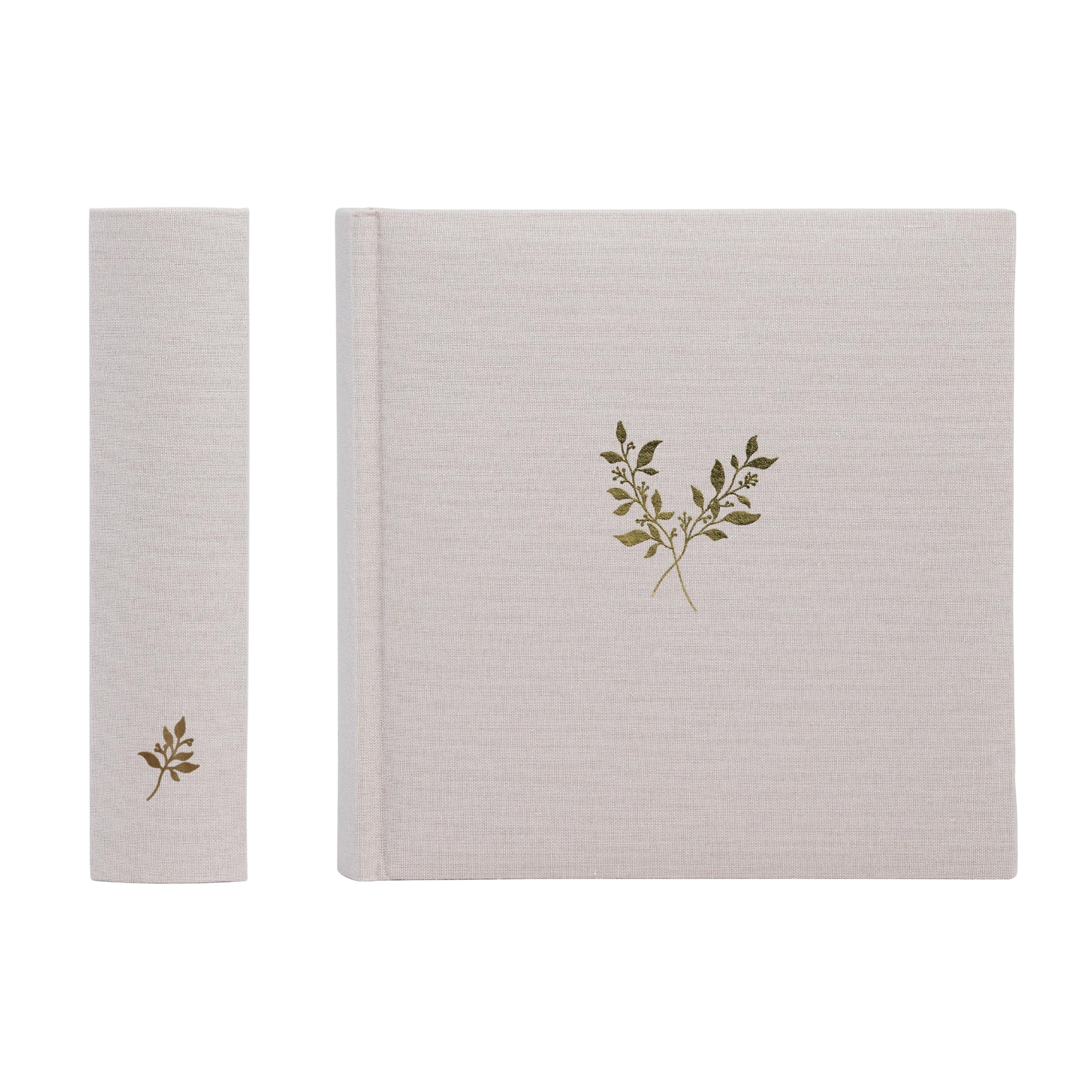 Elegant Linen Photo Album - 200 Acid-Free Pockets for 4x6 Pics - Perfect for Weddings & Gifts