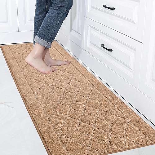 Miniatura 1 de BEQHAUSE Kitchen-Rugs - Tapetes de cocina antideslizantes, lavables a máquina, absorbentes, tapetes de pie suaves para cocina, fregadero y