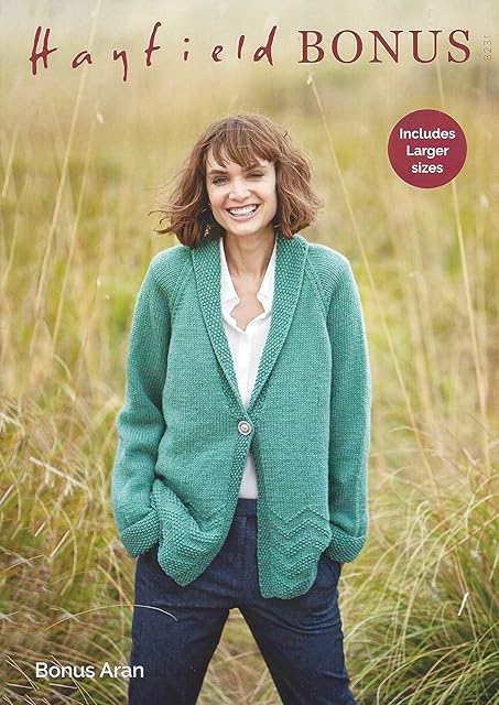 Hayfield Bonus Aran with Wool Knitting Pattern - 8231 Cardigan