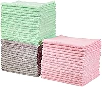 Vista 12 de Yaxa Basics Paños de limpieza de microfibra, ultra absorbentes, sin pelusas, sin rayas, no abrasivos, reutilizables y lavables, 16 x 12 pulgadas