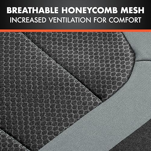 Miniatura 4 de BDK carXS FreshMesh - Juego completo de fundas de asiento de automóvil con acento gris - Fundas de asiento delantero de malla con protector de