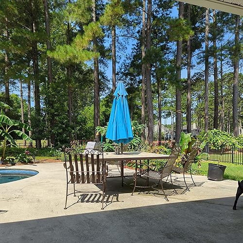 Miniatura 8 de JUMXSRLE Soporte para sombrilla de montaje en cubierta, diámetro ajustable, base de acero resistente para sombrilla al aire libre, soporte de