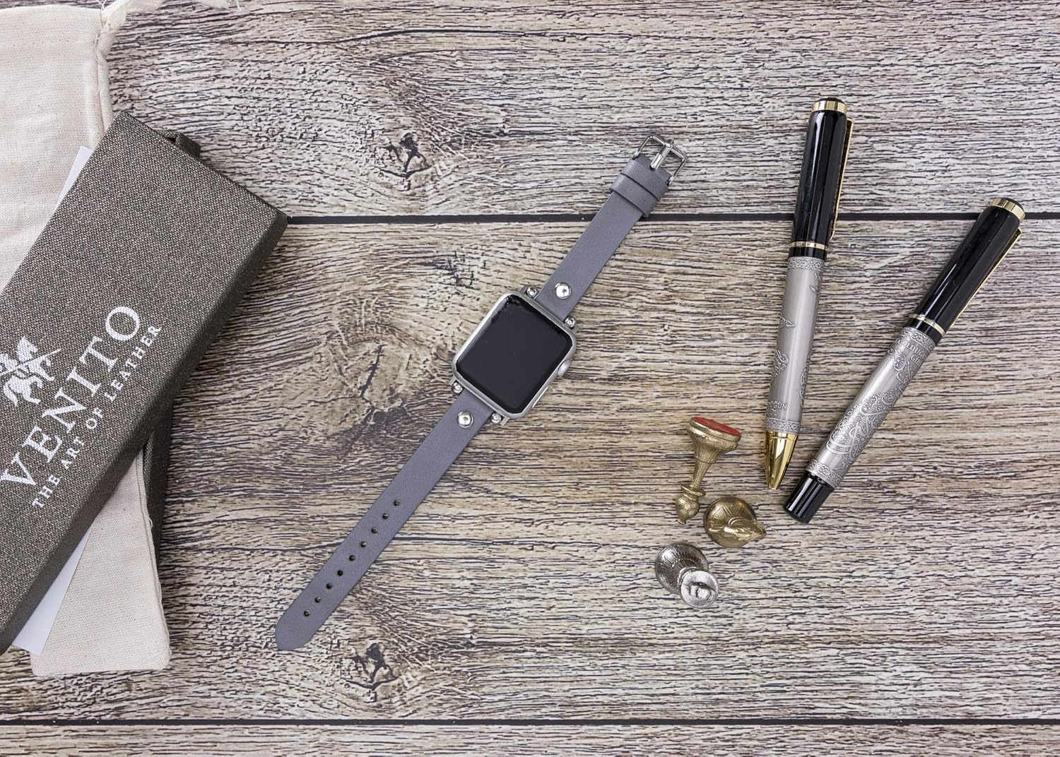 Venito Perugia Leather Band for Apple Watch Band 49mm 45mm 44mm 42mm 41mm 40mm 38mm Women Men, Top Grain Genuine Leather Replacement Strap for iWatch Ultra2 Ultra SE2 SE Series 9 8 7 6 5 4 3 2 1