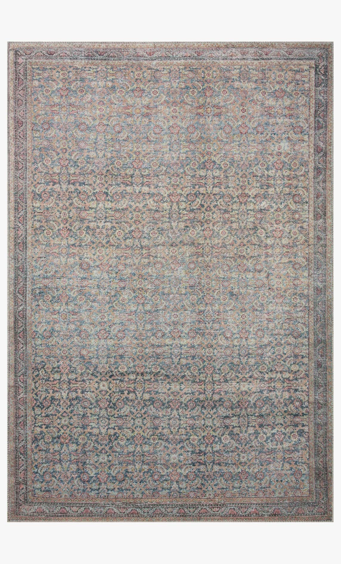 LoloiII Adrian Collection ADR-04 Denim/Multi 2'-0" x 5'-0" Accent Rug