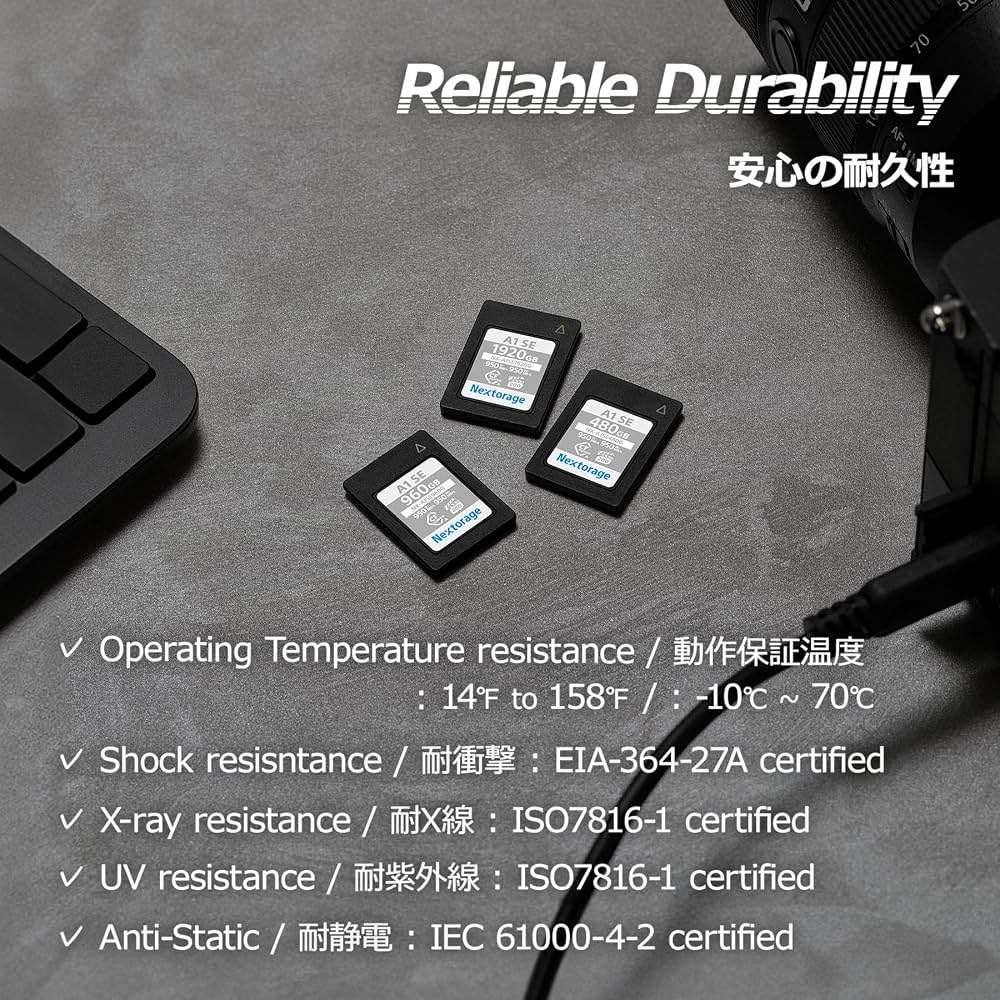 Amazon.com: Nextorage 480GB CFexpress Type A VPG200 Japanese Brand 