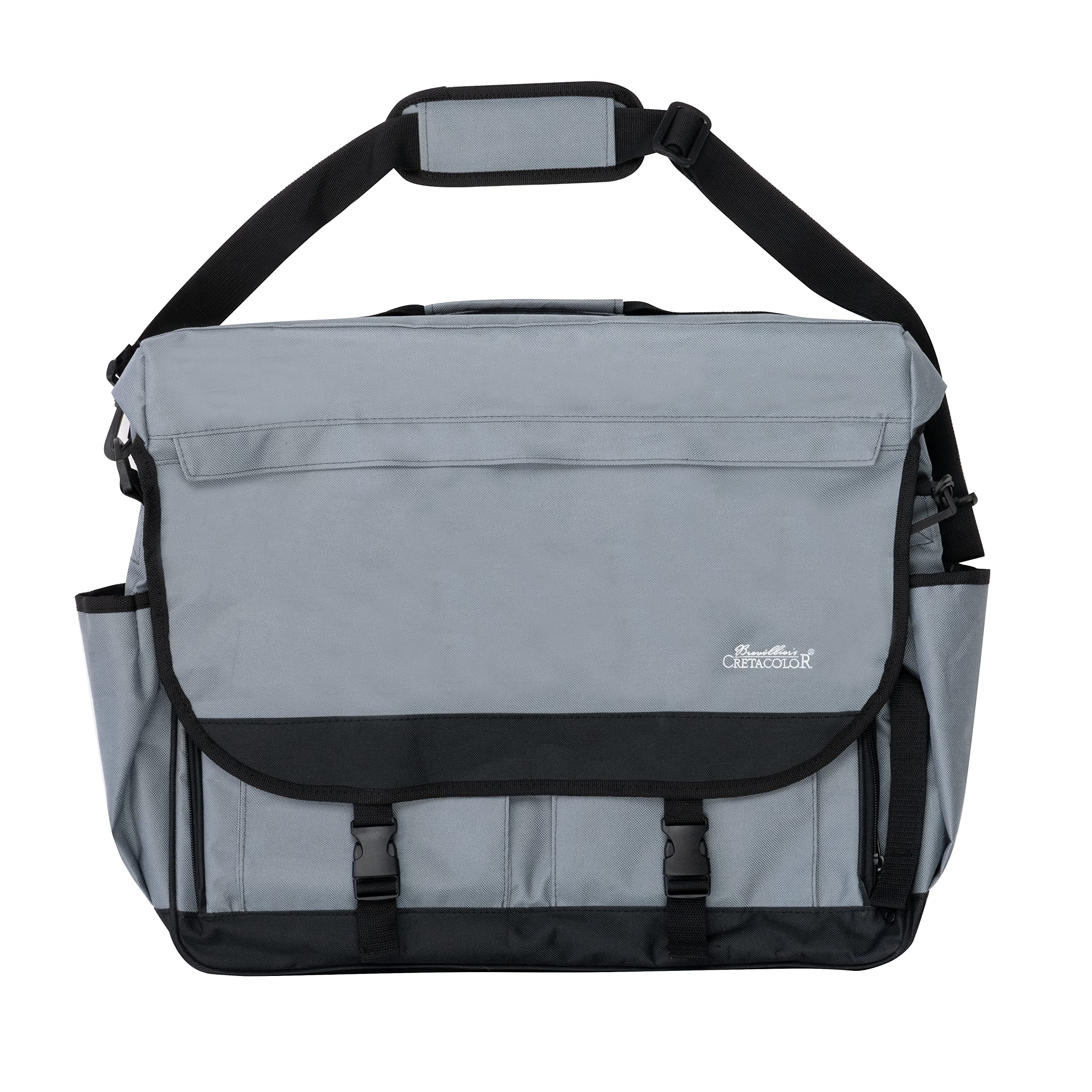 CRETACOLOR Künstlertasche Art Bag, strapazierfähiges und langlebiges Material, herausnehmbare Einzelstifthalterung, großes Frontfach, Zip Verschluss, Außengurte für Rollen