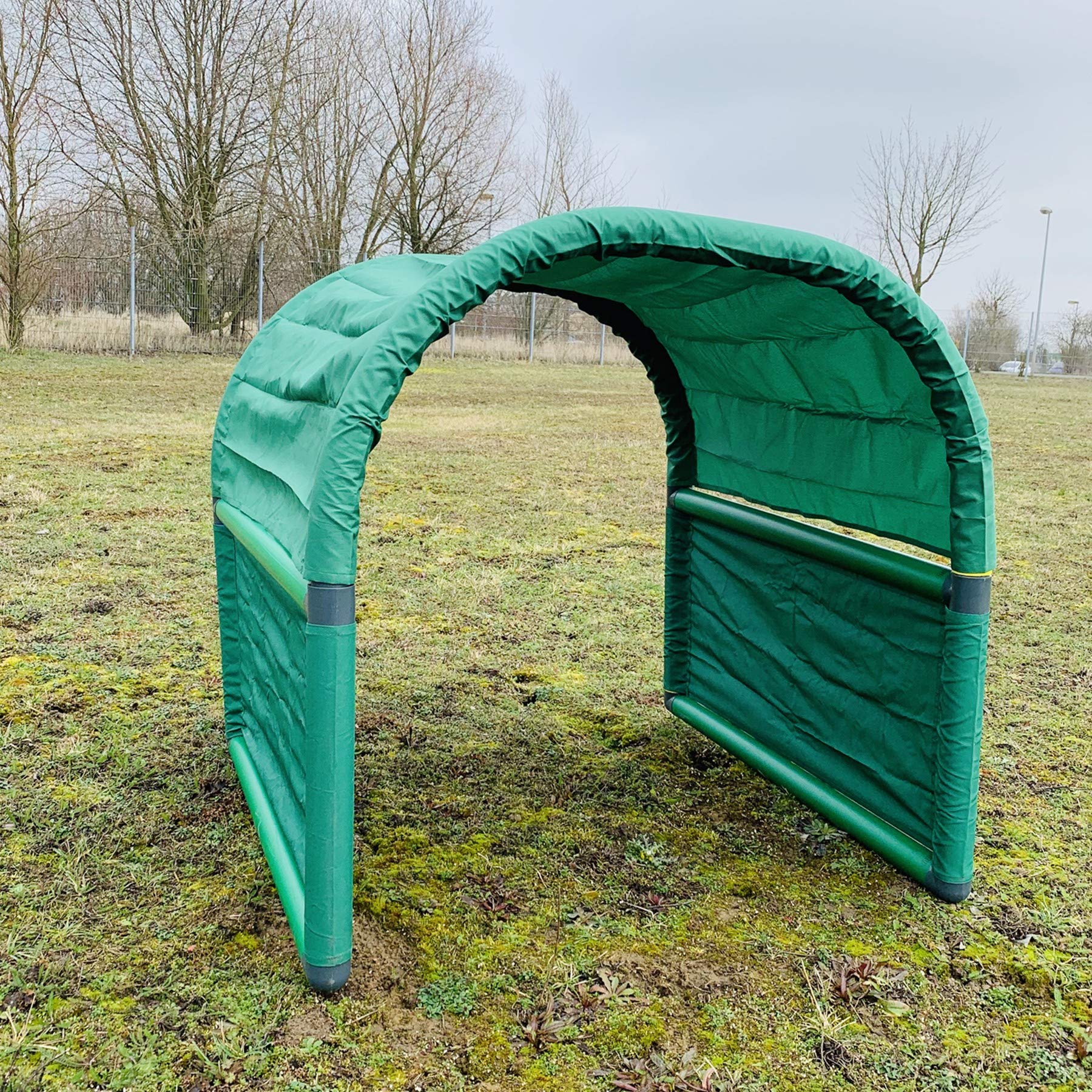 Move and stic Spieltunnel für Kinder ab 1 Jahr – wetterfest, UV-beständig, modular erweiterbar – für Innen und Außen – Kriechtunnel, Gartentunnel, Spieltunnel Grün