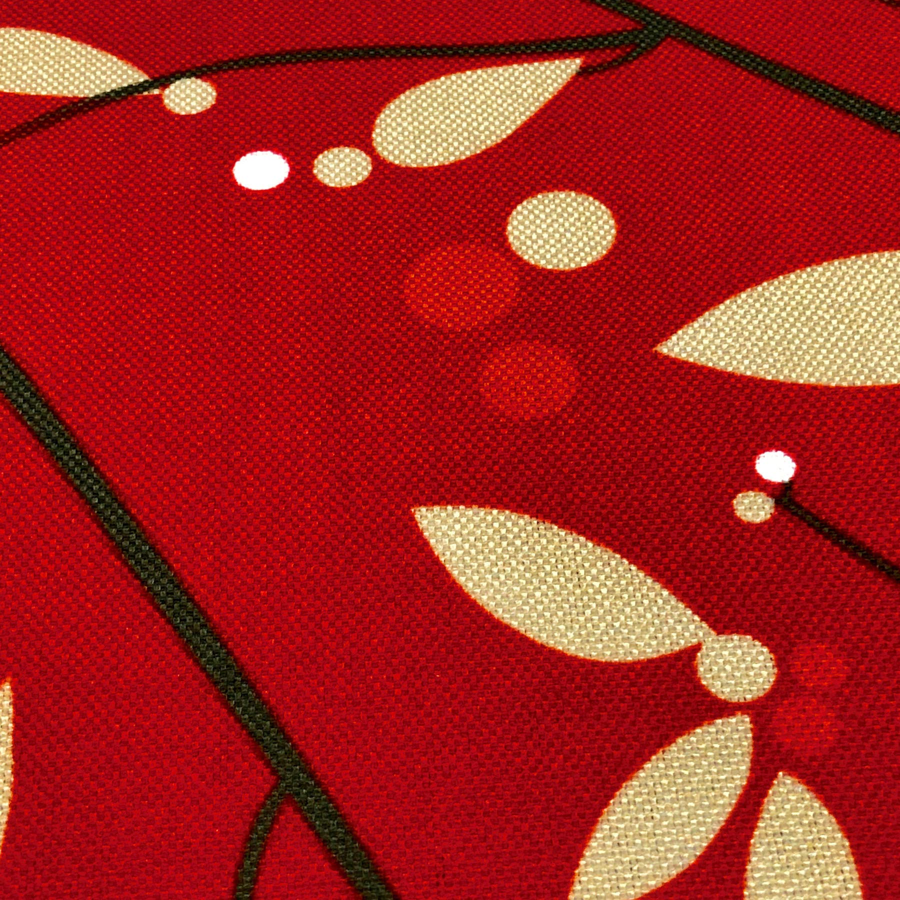 CAIT CHAPMAN HOME COLLECTION Four Seasons Series - Mantel de tela con estampado de bayas de acebo (bayas de acebo, 70 pulgadas, redondo)