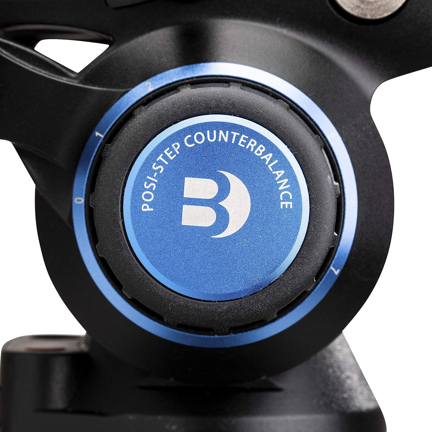 Close-up of the Posi-Step Counterbalance knob on the Benro S8PRO Fluid Video Head.