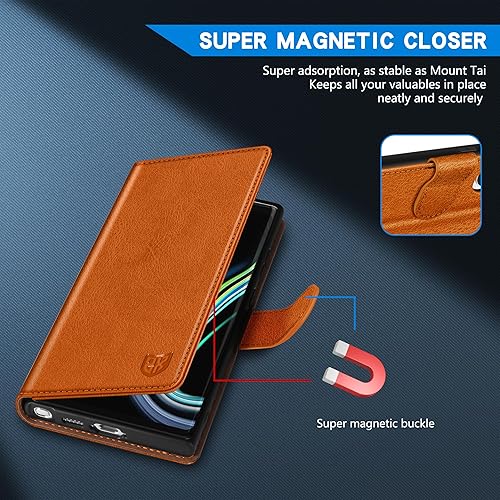 Miniatura 10 de ZZXX Funda tipo cartera para Samsung Galaxy Note 9 con bloqueo RFID, ranura para tarjetas, función atril, cierre magnético, funda protectora de