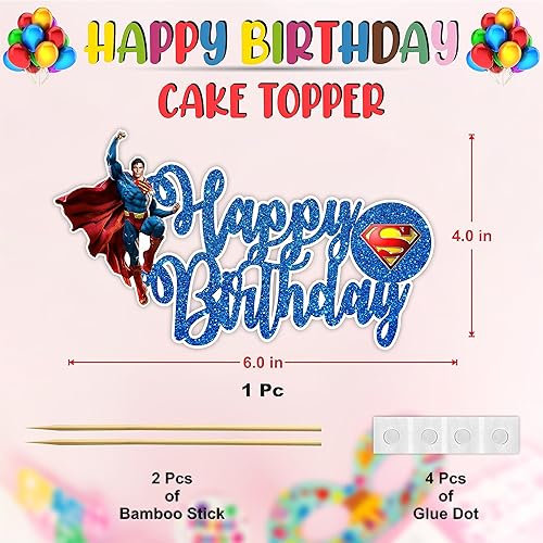 Miniatura 2 de Seyal Suprman - Decoración para pastel de cumpleaños