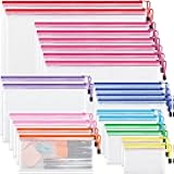 JARLINK 24 Pack 8 Sizes Mesh Pouch, 9 Colors, Waterproof Zipper File Bags Document Multipurpose Travel Bags for Office, School, Board Game, Puzzles, Cosmetics, Travel Accessories, and Home Organize