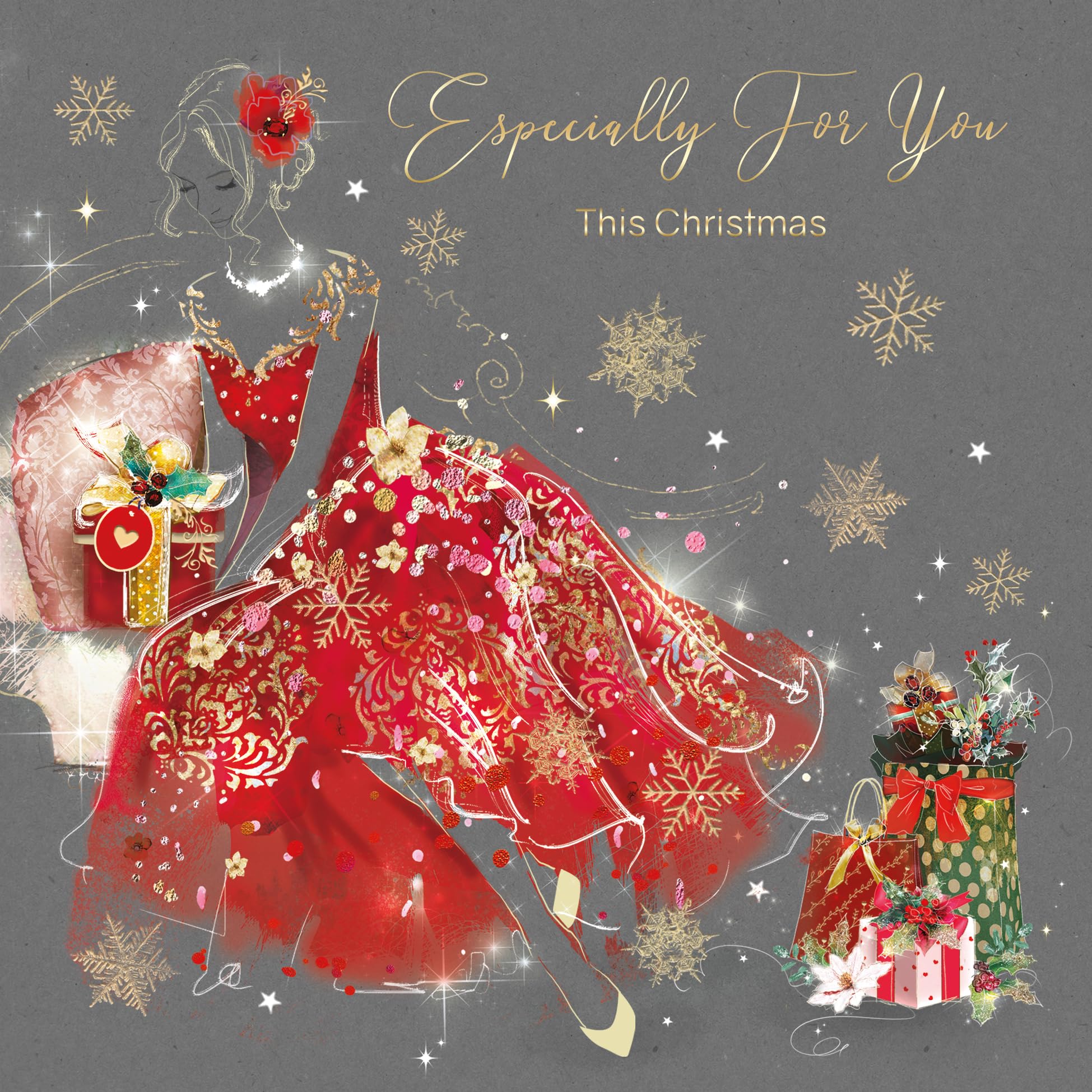 Cherry Orchard Open Christmas Card, Especially for you this Christmas