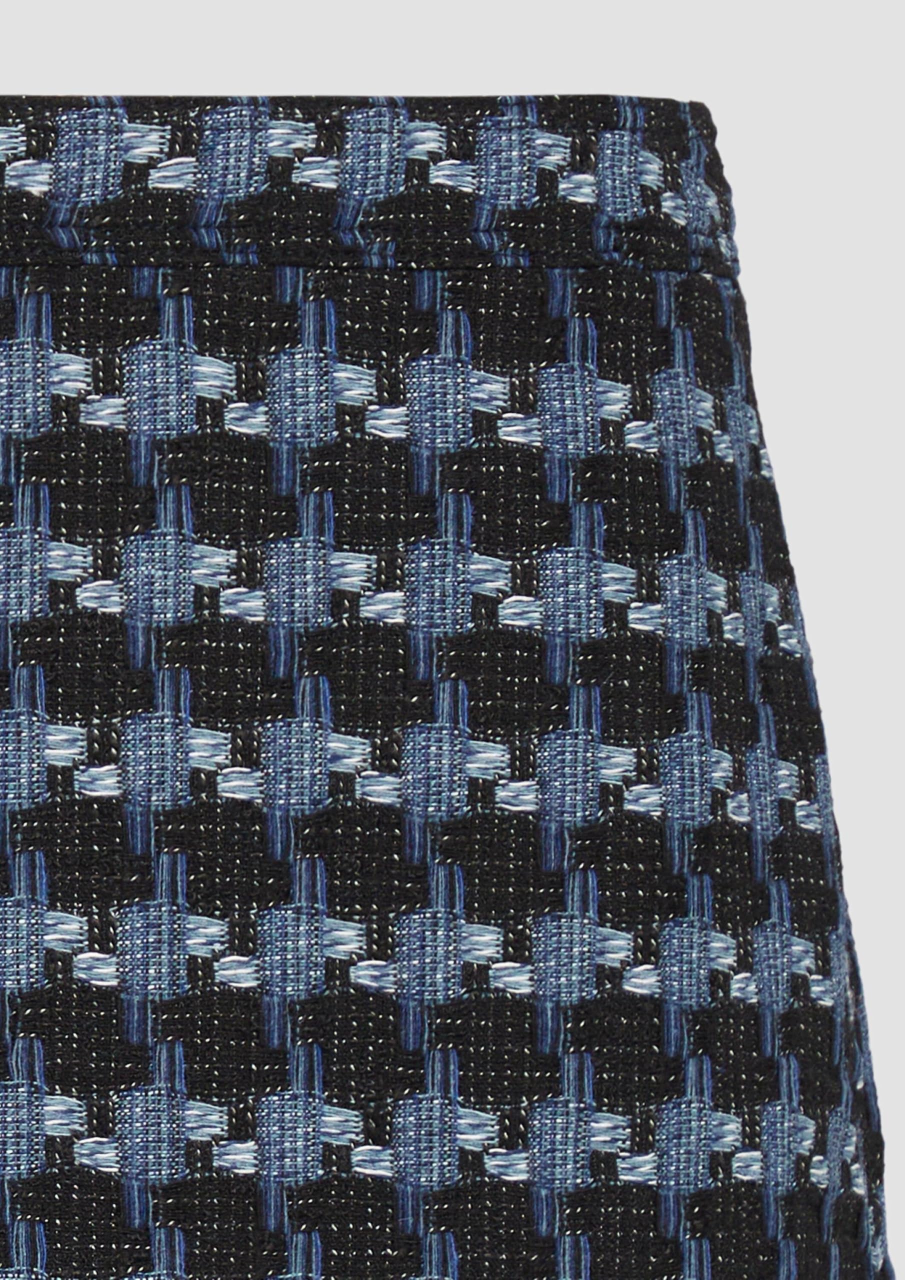 s.Oliver Damen Rock – Bouclé, Regular Fit, Reißverschluss