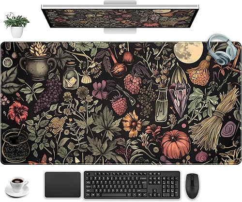 Miniatura 14 de Alfombrilla de escritorio de plantas verdes para juegos, alfombrilla de escritorio extra grande, alfombrilla de mouse de escritorio XXL, alfombrilla