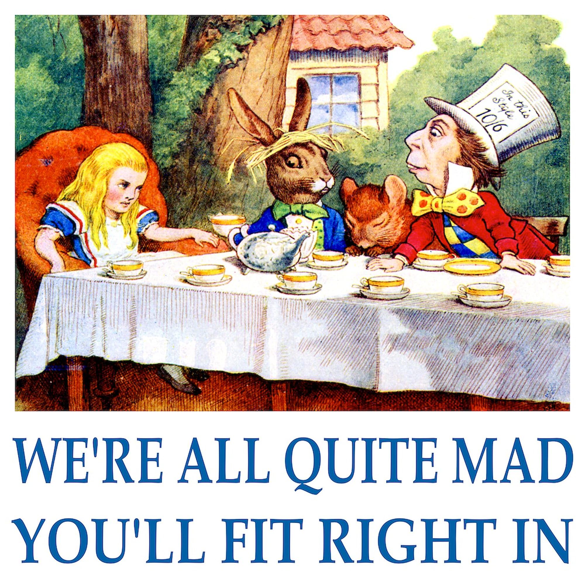 CafePress The Mad Hatter Canvas Tote Bag - Reusable Shopping Bag In Two Sizes