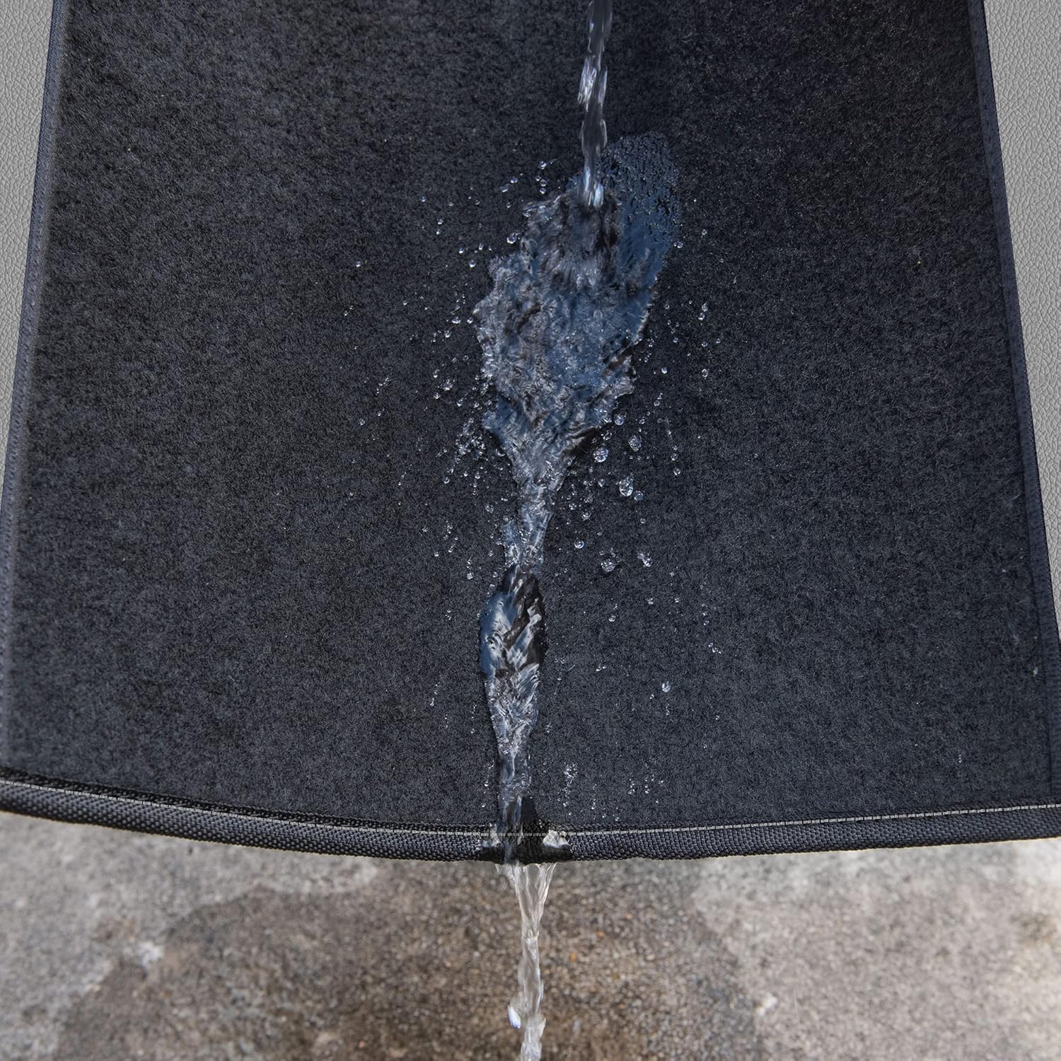 CAR PASS Rainbow Waterproof Universal Fit Faux Leather Car Carpet- Anti-Slip Nibbed Backing Floor Mats for SUV, Vans, Sedans, Trucks, Automotive Set of 4 (Black with Gray) - Image 5