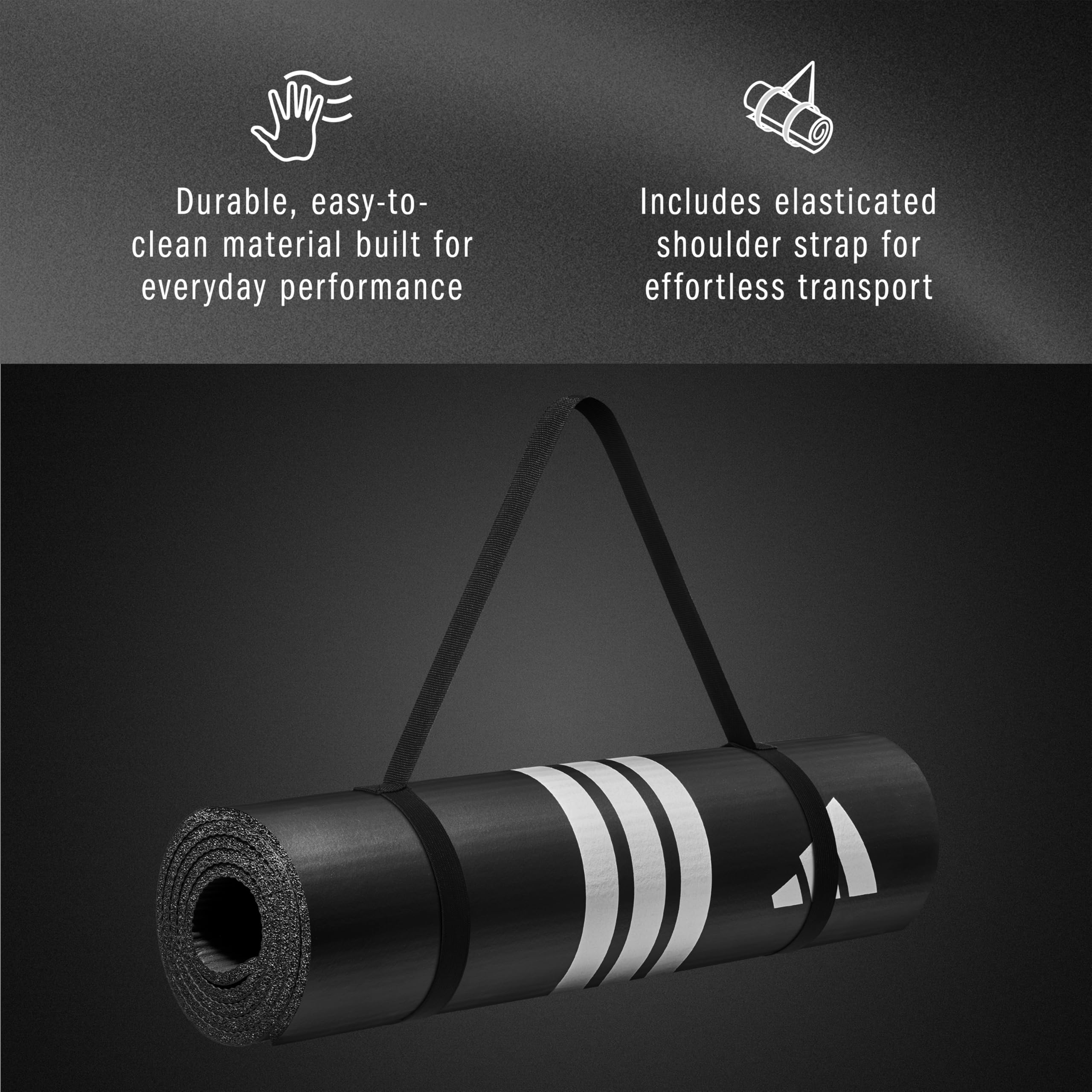 Adidas Yogamatte 8 mm - Rutschfeste Gymnastikmatte & NBR Fitnessmatte