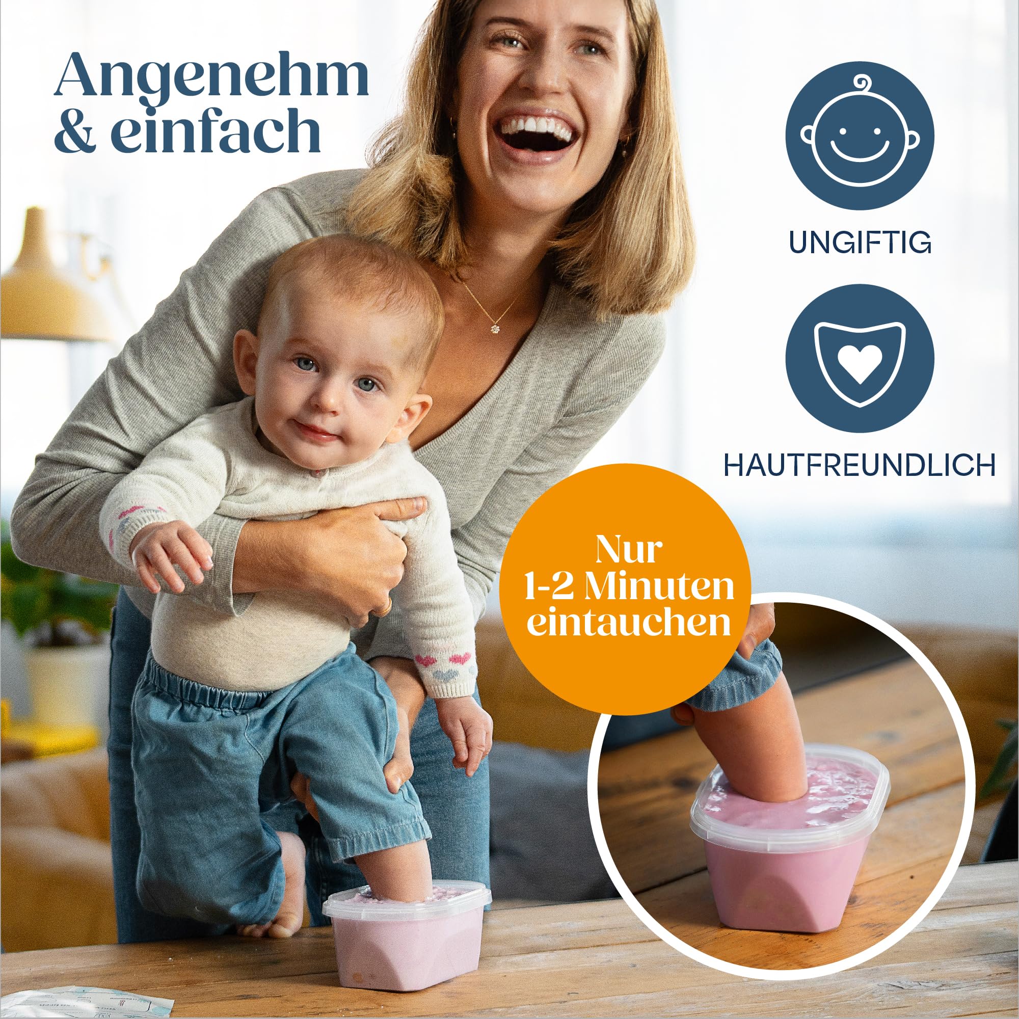 Niimo® 3D Gipsabdruck Baby Hand und Fuß – Geschenk zur Geburt, Taufe & Babyparty – Detailgetreues & ungiftiges Handabdruck & Fußabdruck Set, Neugeborenen Geschenk (0-9 Monate)