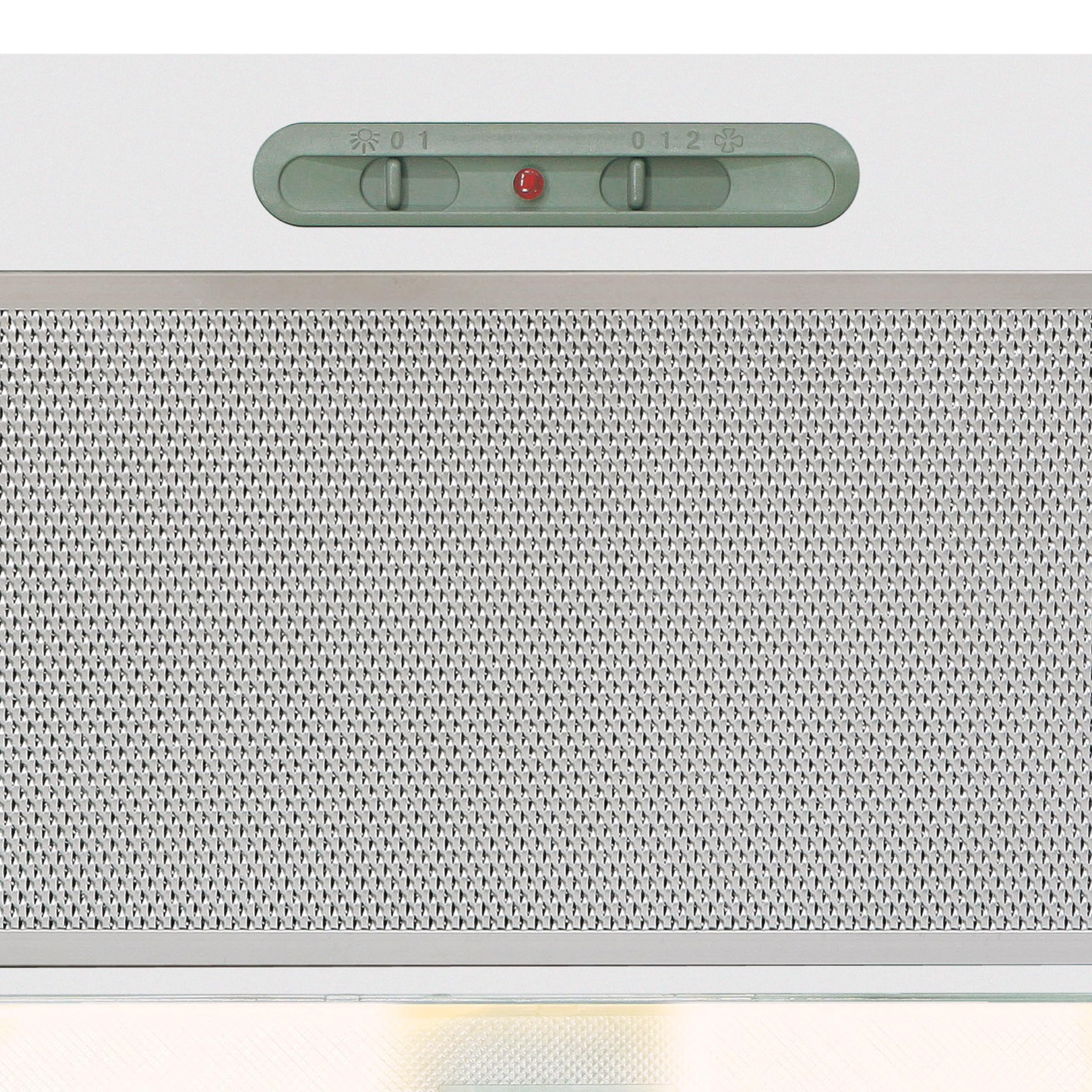 CATA - G 45 WH - Okap kuchenny - Przesuwany panel sterowania - 2 poziomy wyciągu - Oświetlenie LED E-14 - Bardzo cichy silnik - Białe wykończenie - Klasa energetyczna E - 56cm - 56cm