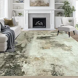 9x12 Area Rugs for Living Room Rug Washable: Abstract Large Rug for Dining Room Bedroom Carpet Non Slip 9 by 12 Indoor Modern Nursery Home Office Coffee