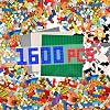 1600 PCS Building Bricks Set, Classic Bulk Building Blocks Compatible with All Major Brands, Includes 3 Baseplates, 53 Wheels Doors Windows Accessories, Creative STEM Construction Toy Gift for Kids