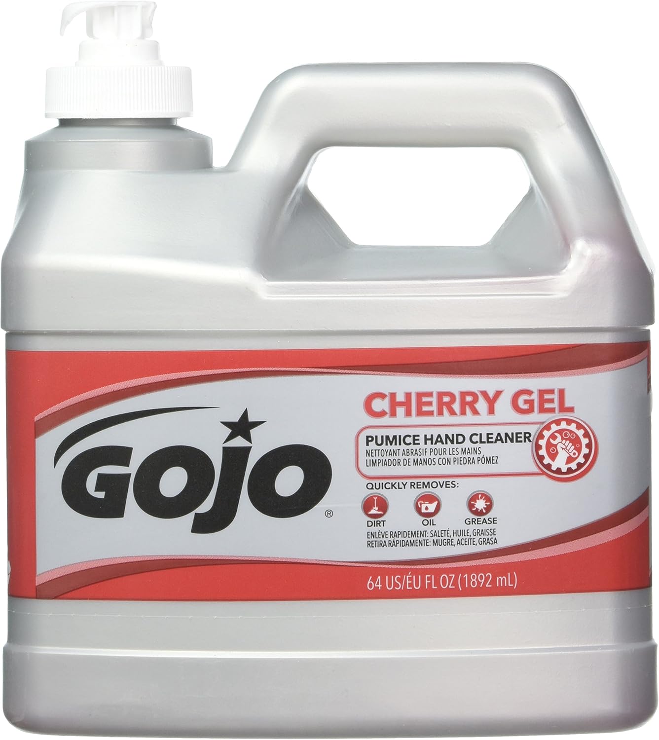 GOJO 1/2 Gallon Pump Bottle Clear Red Cherry Scent