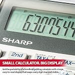 Sharp EL-1611V Handheld Portable Cordless 12 Digit Large LCD Display Two-Color Printing Calculator with Tax Functions