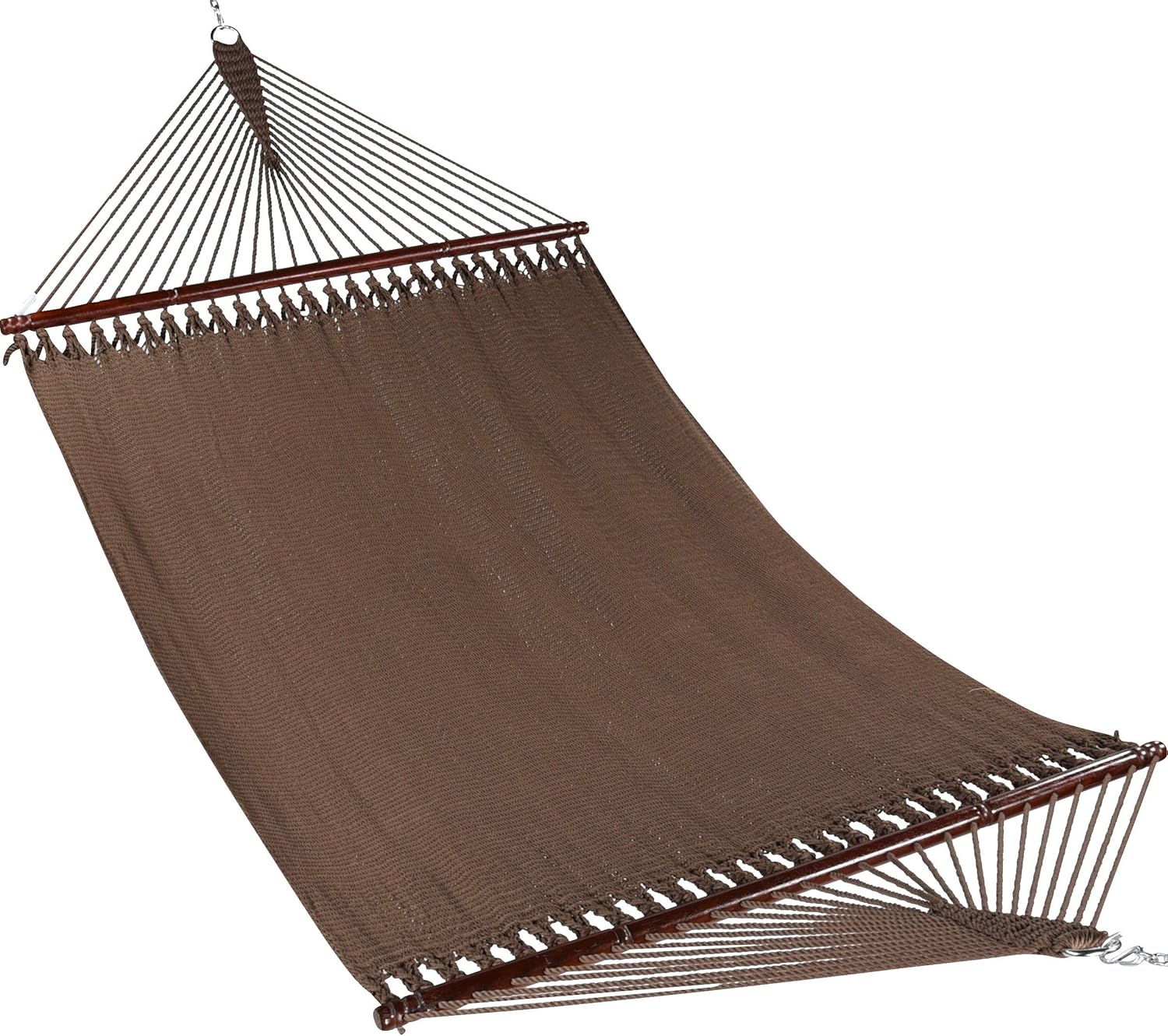 Jumbo Caribbean Hammock - 55 Inch - Soft-Spun Polyester - Mocha