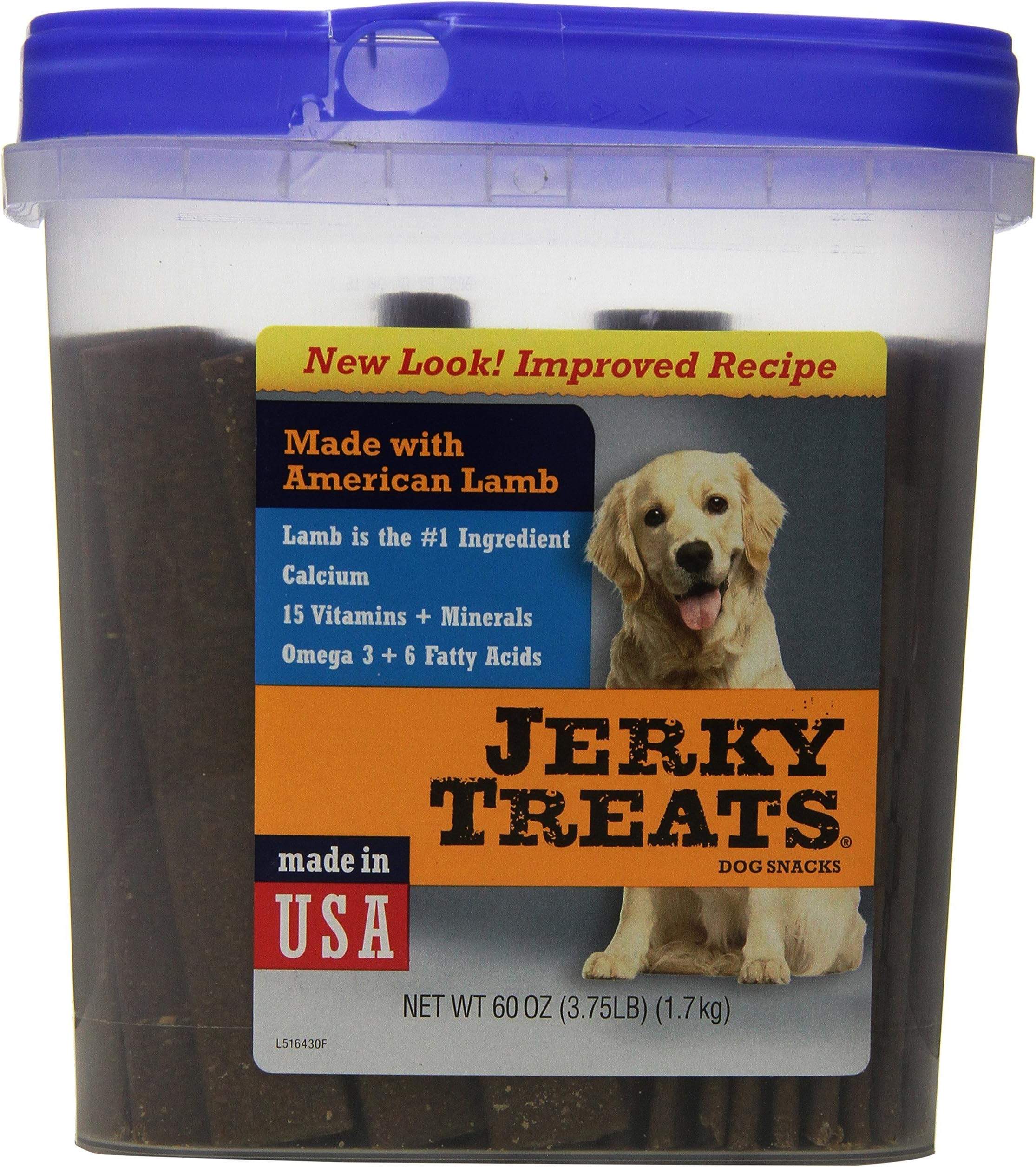 Jerky Treats Tender Strips Dog Snacks Lamb, 60 Oz(3.75 Lb)