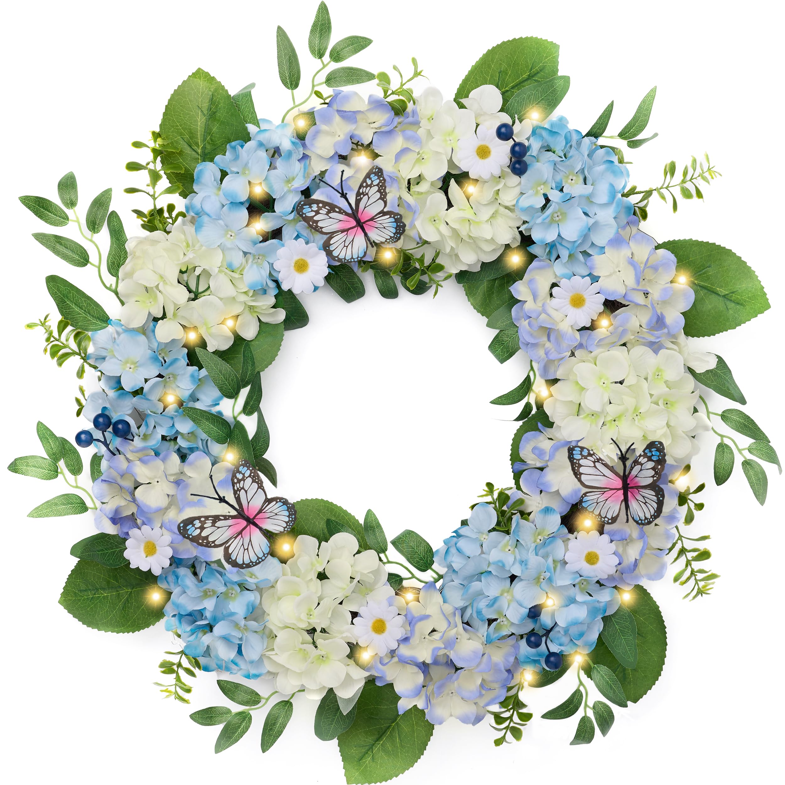 Couronnes d'hortensia Valery Madelyn pour embellir une porte d'entrée sans entretien