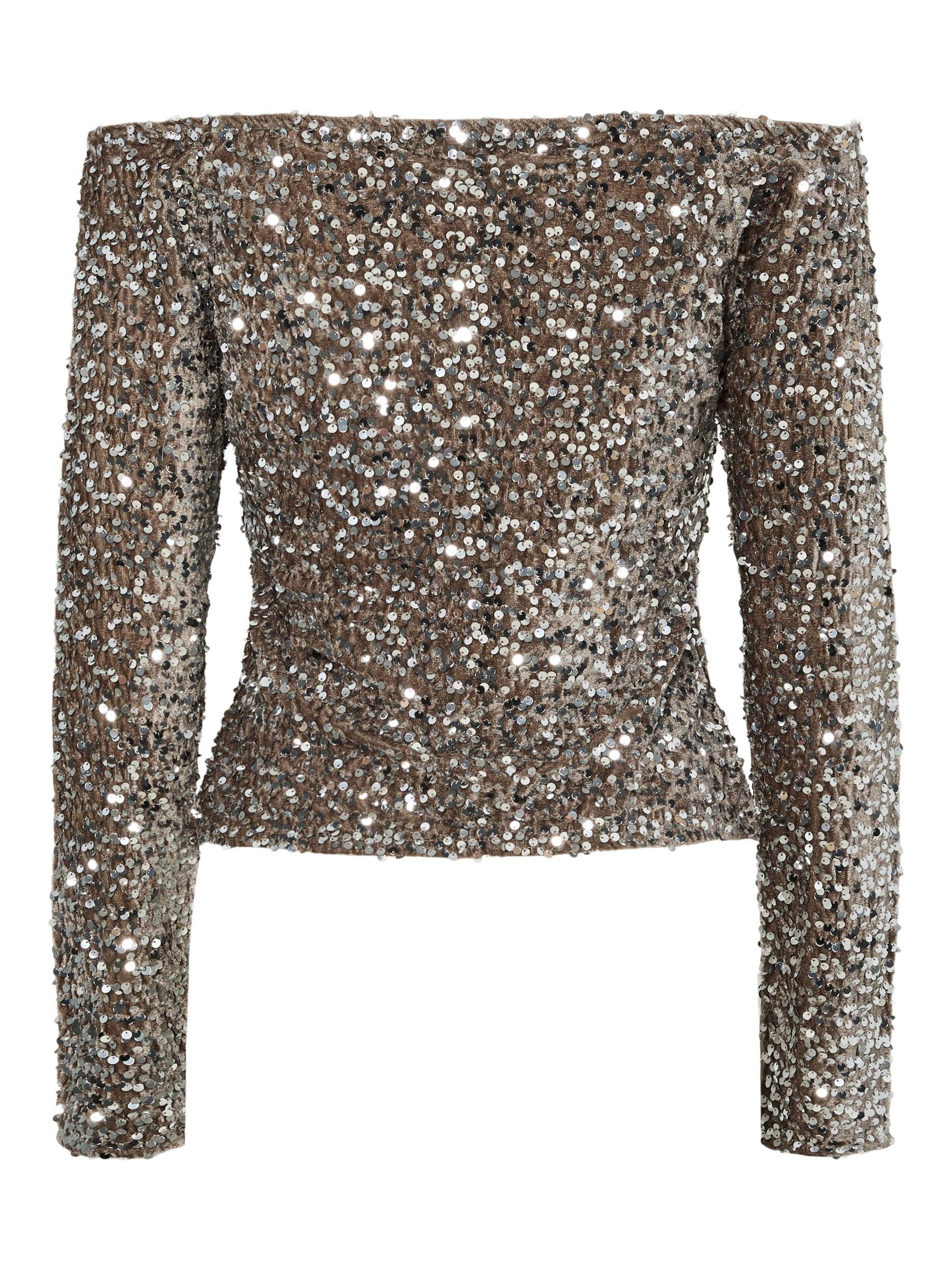 PIECES Offshoulder Top Pckam Ls JRS BC Haut à épaules dénudées Femme
