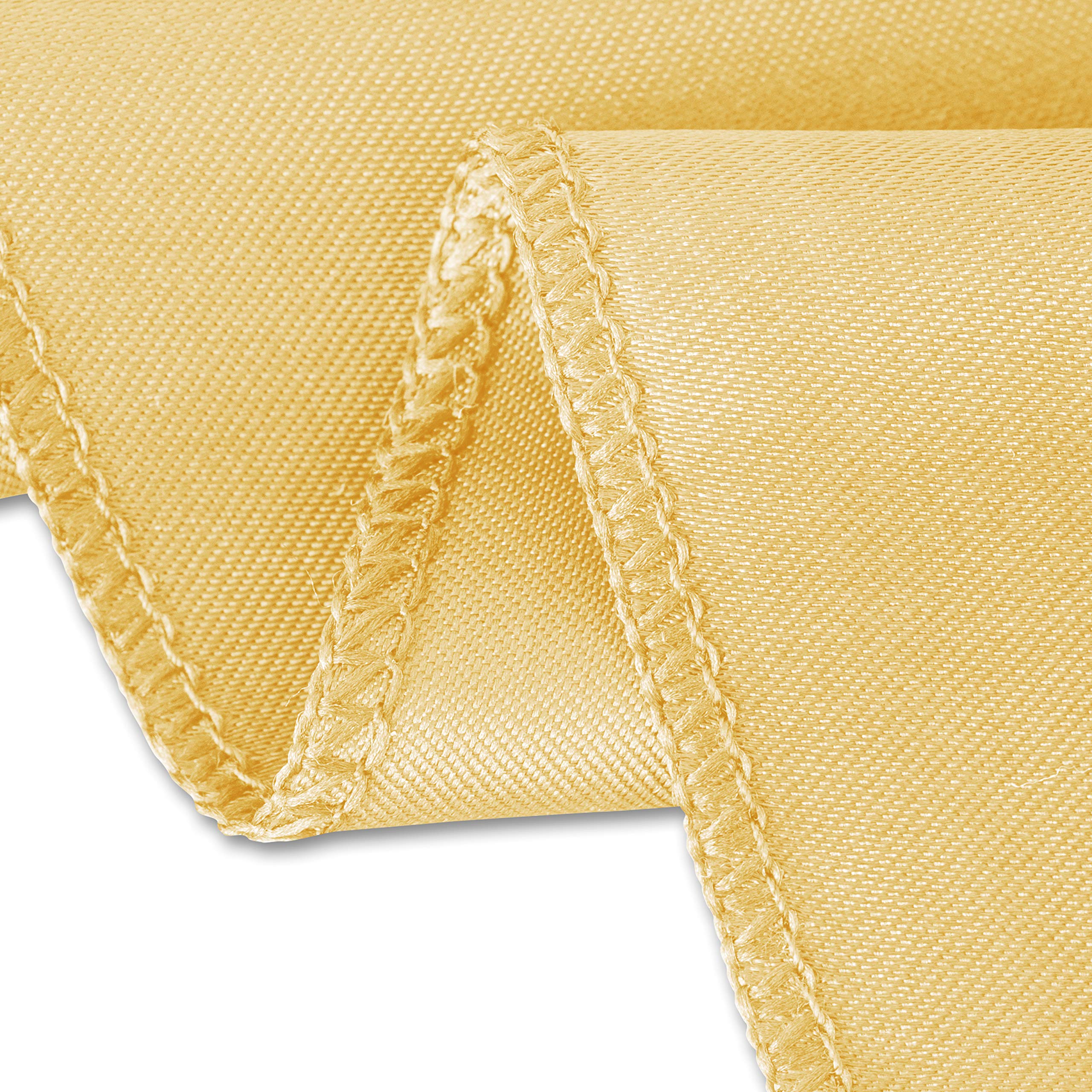 LinenTablecloth 60 x 126-Inch Rectangular Satin Tablecloth Gold