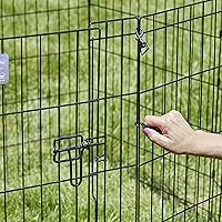 Vista 7 de MidWest Homes for Pets Corralito y corralito para perros, 24 pulgadas de ancho x 48 pulgadas de alto, con puerta, negro