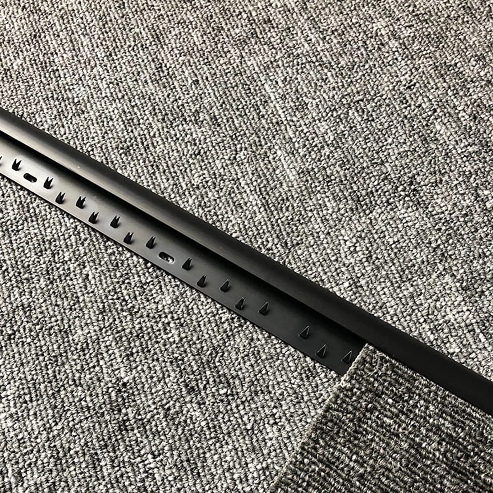 Metal Carpet Edge Trim Strip - 90cm Aluminum Transition Threshold for Seamless Flooring Connection(Black)