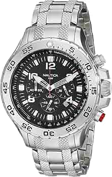 Amazon.com: Nautica Men's 19508G NST Stainless Steel Watch