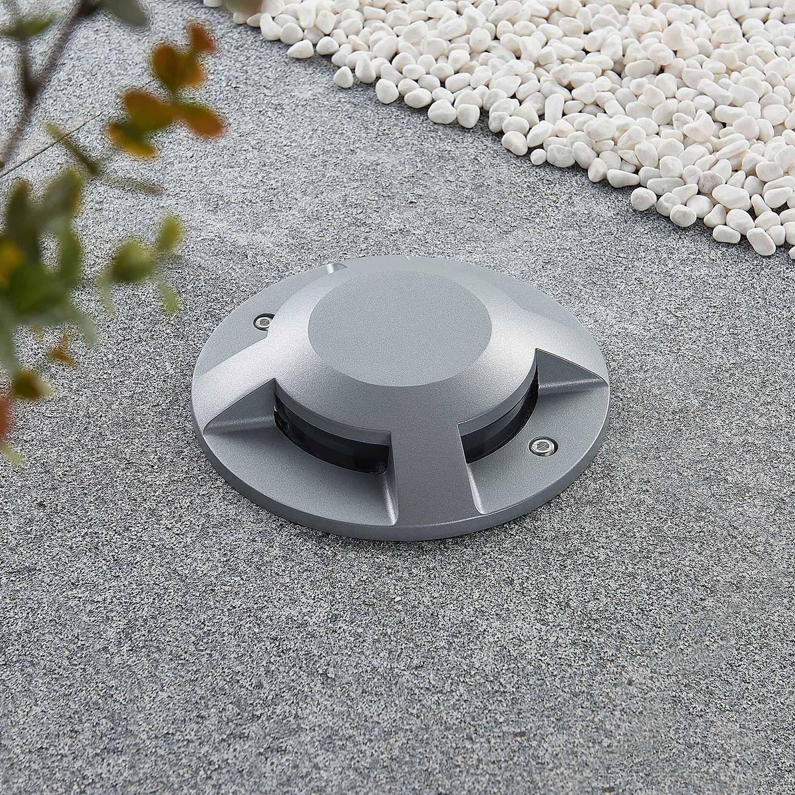 Lucande LED Außenleuchte Jeffrey (wasserdicht (Modern) in Alu aus Aluminium (1 flammig,) - Außenstrahler außen Spot für Garten Terasse Balkon & Haus