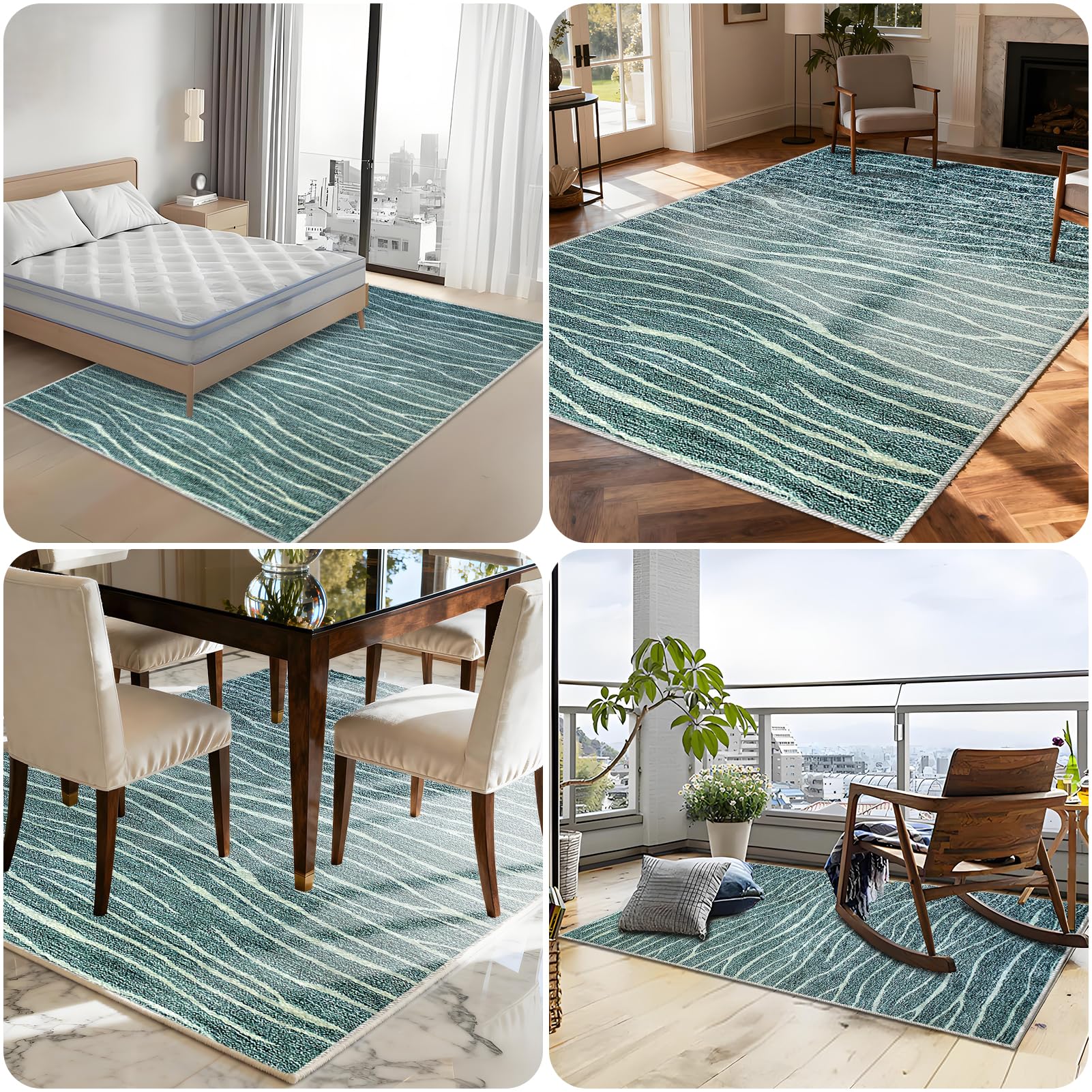 Tappetino Antiscivolo per Sedia da Ufficio Salvapavimento 100 x 130 cm